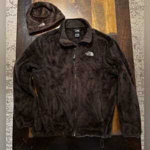 The North Face Brown Jacket size XL and hat!